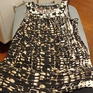 Elegant Black and Brown Women's Top